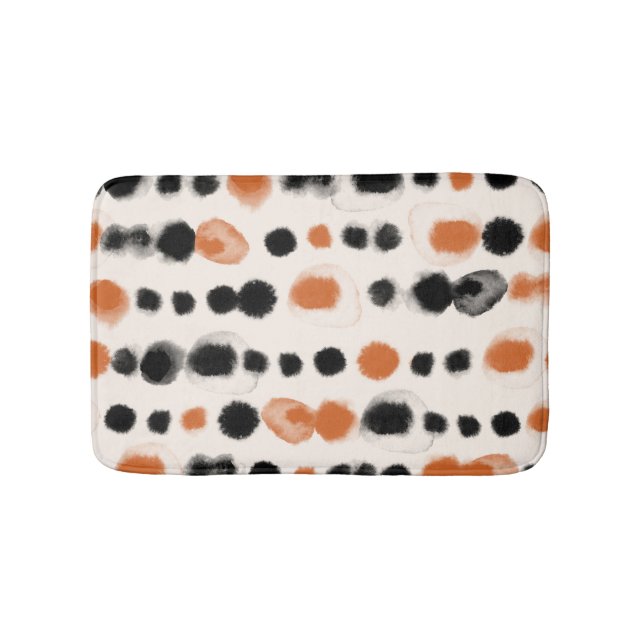 Abstrakt Polka dots: Geometri för vattenfärg. Badrumsmatta (Framsidan)