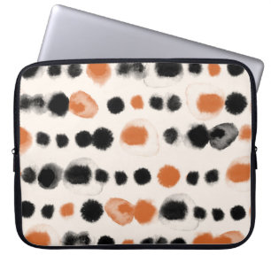Abstrakt Polka dots: Geometri för vattenfärg. Laptop Fodral