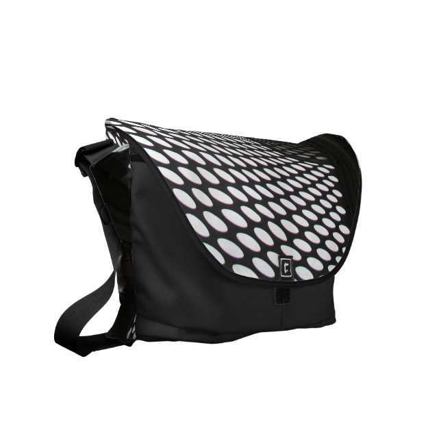 Abstrakt Polka dots Messenger Bag (Vänstra Framsidan)