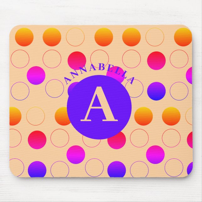 Abstrakt Polka dots Mönster Musmatta (Framsidan)
