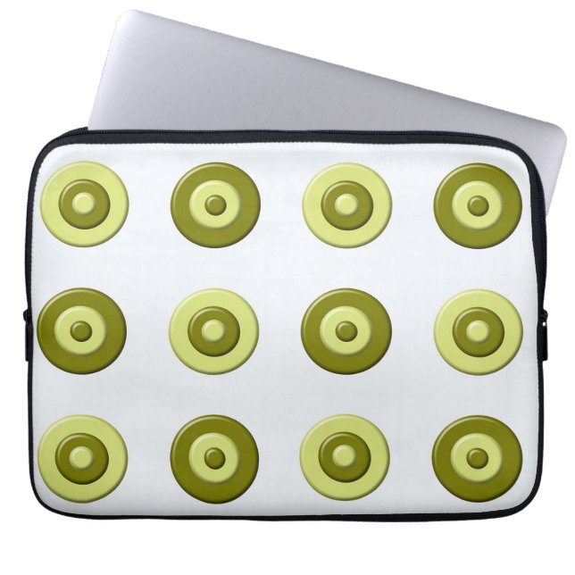 abstrakt polkaprickar laptop sleeve (Framsidan)