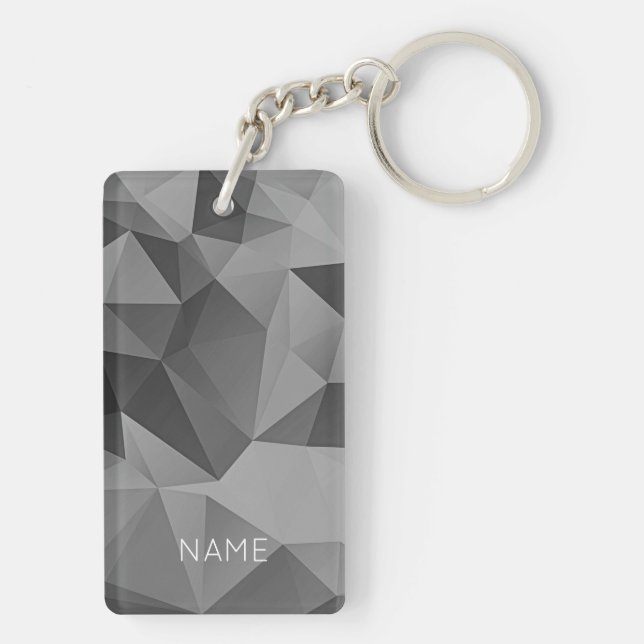 Abstrakt Poly Geometric Grått Design NAMN Coola  (Baksidan)