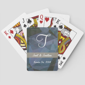 Abstrakt Polygon 47 Anpassade Monogram Casinokort