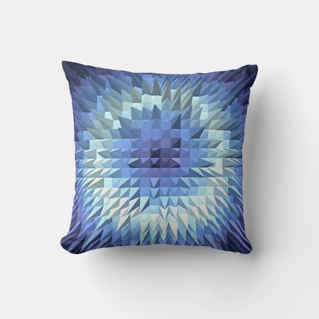 Abstrakt Polygonal geometrisk struktur Kudde (Framsida)