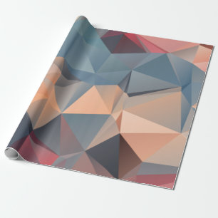 Abstrakt polygonmosaik, sömlös mönster presentpapper