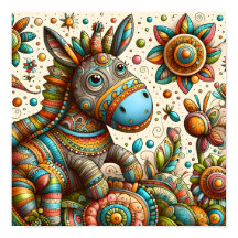 Abstrakt Pony Art För barn