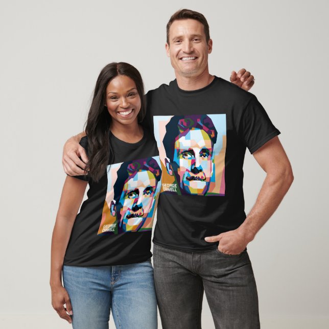 Abstrakt popart George Orwell in WPAP T Shirt (Unisex)
