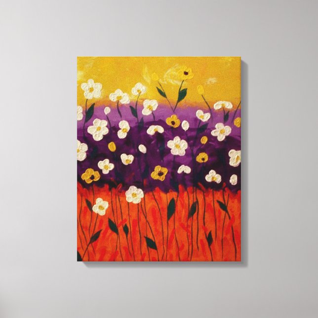 "Abstrakt Poppies 2" från Linda Powell~Canvas Canvastryck (Framsida)