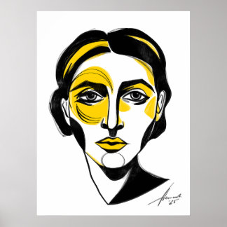 Abstrakt porträtt#1 poster