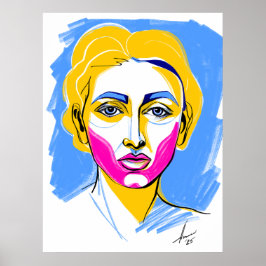 Abstrakt porträtt#2 poster