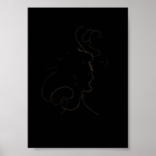 Abstrakt porträtt A4 Poster