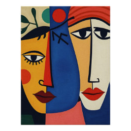 Abstrakt Porträtt Art Perfect Poster