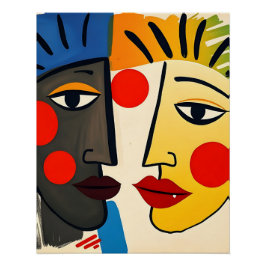 Abstrakt Porträtt Art Perfect Poster