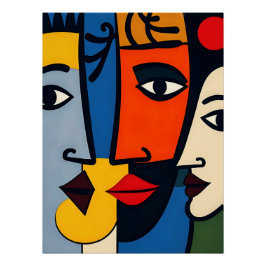 Abstrakt Porträtt Art Perfect Poster