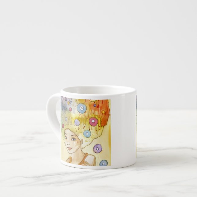 Abstrakt porträtt espressomugg (Framsida vänster)