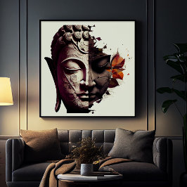 Abstrakt Porträtt i Buddha | Digital Art-Poster Poster
