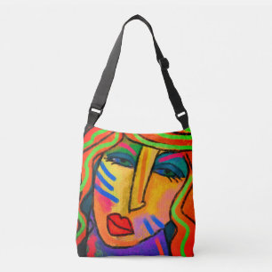 Abstrakt Porträtt i en Woman Tote Bag Axelväska