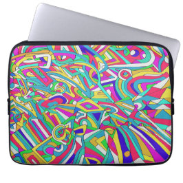 Abstrakt Porträtt Laptop Fodral