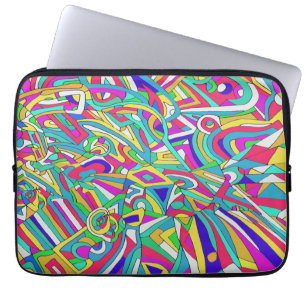 Abstrakt Porträtt Laptop Fodral