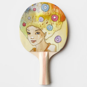 Abstrakt porträtt pingisracket