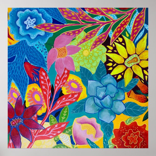 Abstrakt Poster blomma (Framsidan)