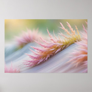 Abstrakt Prairie Flowers Fält Tranquil Nature Art Poster
