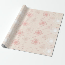 Abstrakt presentinslagspapper med persikoblommor presentpapper