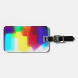 Abstrakt Primär regnbågsresagg tagg Bagagebricka