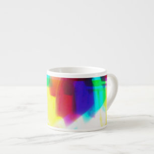 Abstrakt Primär regnbågsspecialitet Mugg Espressomugg