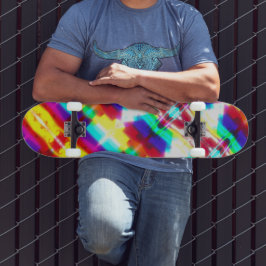 Abstrakt Primärt regnbågsskateboard Mini Skateboard Bräda 18,5 Cm