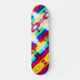 Abstrakt Primärt regnbågsskateboard Mini Skateboard Bräda 18,5 Cm