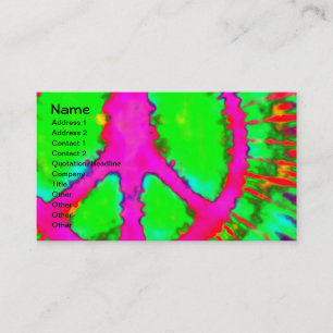 Abstrakt Psychedelic Bra Tie-Dye Fredstecken Visitkort
