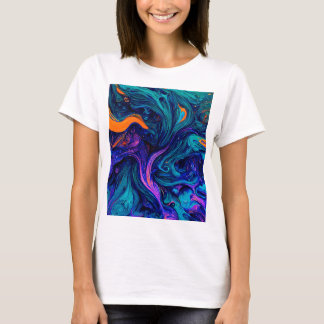 Abstrakt psychedelic Färg Dekorativ kudde T Shirt