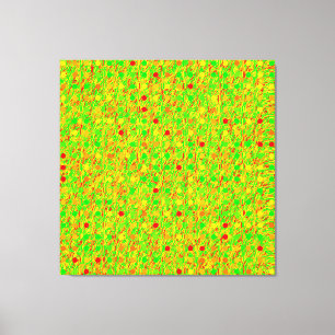 Abstrakt Psychedelic Geometric Mönster Canvastryck