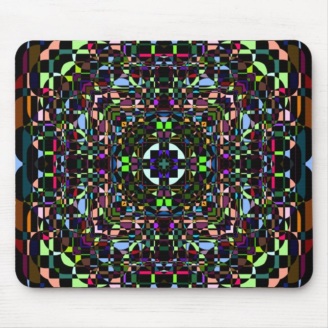 Abstrakt Psychedelic Musmatta (Framsidan)