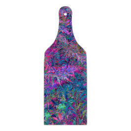 Abstrakt Psychedelic Rainbow Färg Foliage Garden