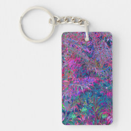 Abstrakt Psychedelic Rainbow Färg Foliage Garden