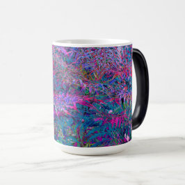 Abstrakt Psychedelic Rainbow Färg Foliage Garden Magisk Mugg
