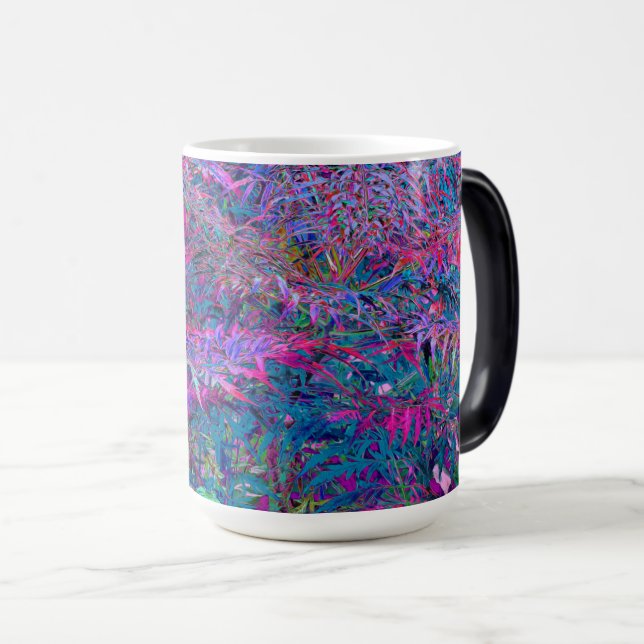 Abstrakt Psychedelic Rainbow Färg Foliage Garden Magisk Mugg (Framsida höger)