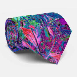 Abstrakt Psychedelic Rainbow Färg Foliage Garden Slips