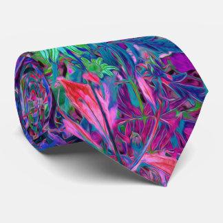 Abstrakt Psychedelic Rainbow Färg Foliage Garden Slips