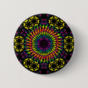 Abstrakt/Psychedelic Spiral Vortex Knapp