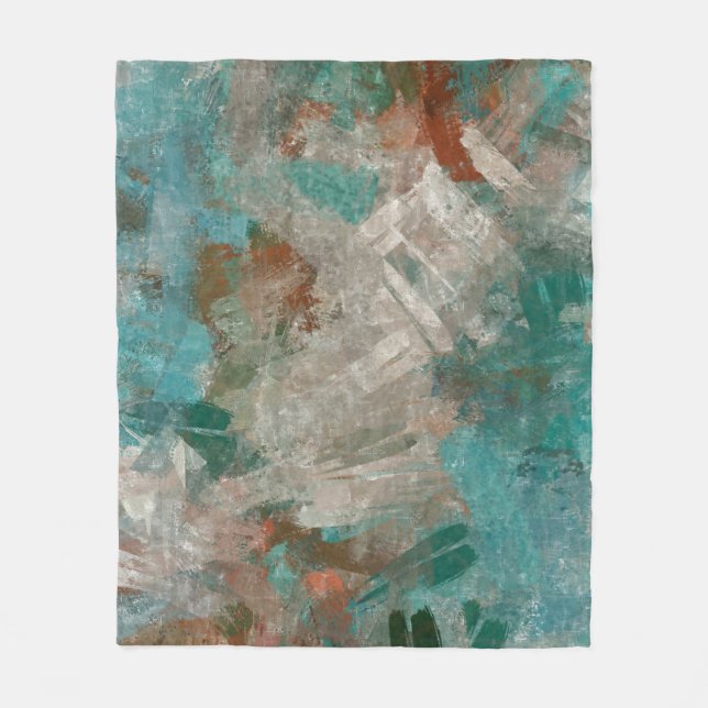 Abstrakt Psychedelic Strokes Struktur. Fleecefilt (Framsidan)