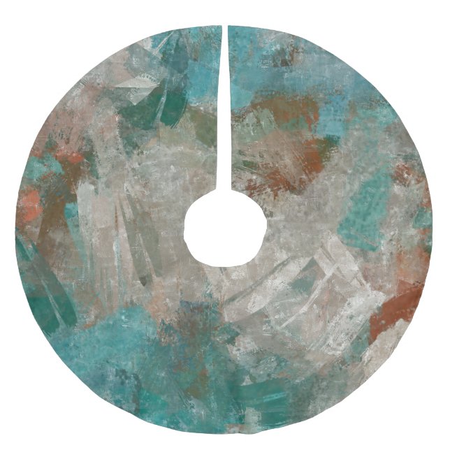 Abstrakt Psychedelic Strokes Struktur. Julgransmatta Borstad Polyester (Framsidan)