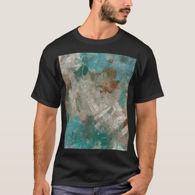 Abstrakt Psychedelic Strokes Struktur. T Shirt (Framsida)