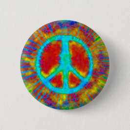 Abstrakt Psychedelic Tie-Dye Fredstecken Knapp