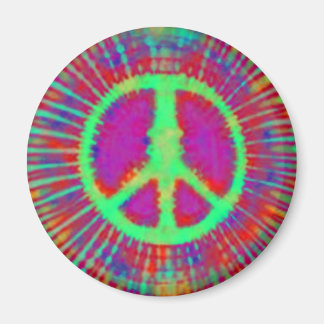 Abstrakt Psychedelic Tie-Dye Fredstecken Magnet