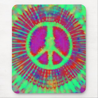 Abstrakt Psychedelic Tie-Dye Fredstecken Musmatta