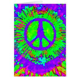 Abstrakt Psychedelic Tie-Dye Fredstecken OBS Kort