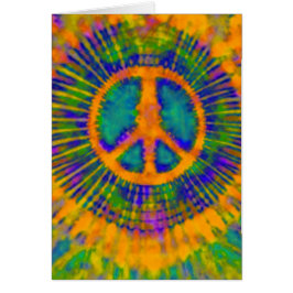 Abstrakt Psychedelic Tie-Dye Fredstecken OBS Kort